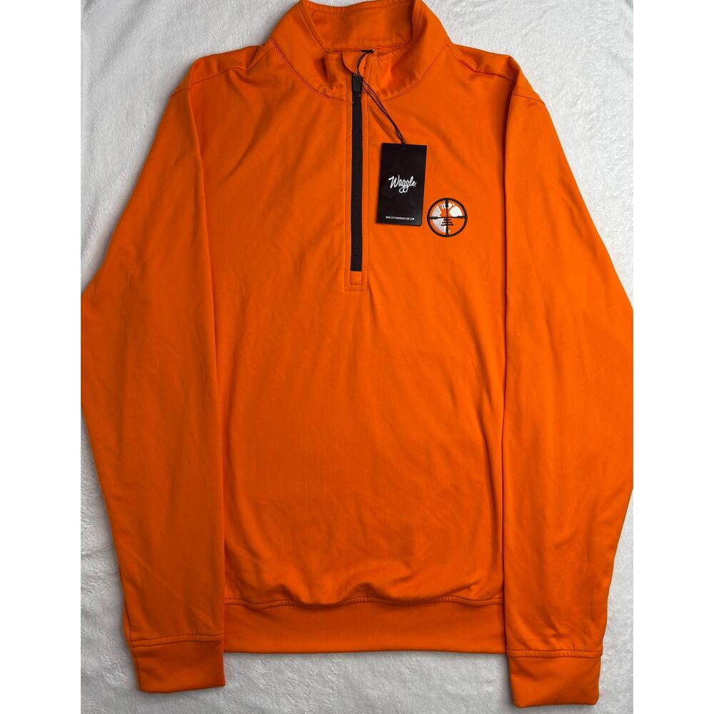 WAGGLE Men's Loosey Goosey Quarter Zip Pullover - 2XL - Orange